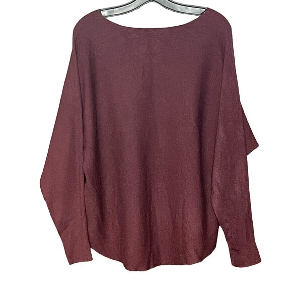 Vida Milano sweater dolman boatneck quiet luxury ancho chile red women’s large - Picture 2 of 6